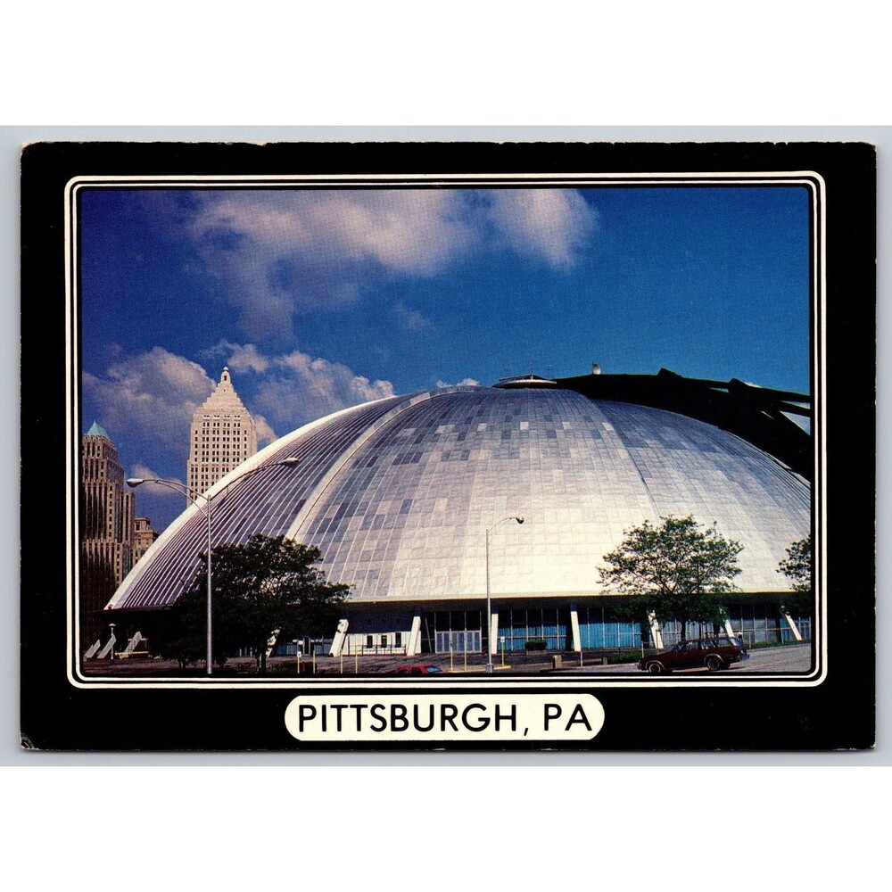 Vintage Postcard Pittsburgh PA Civic Arena Dome Penguins Spirits Hockey 4x6